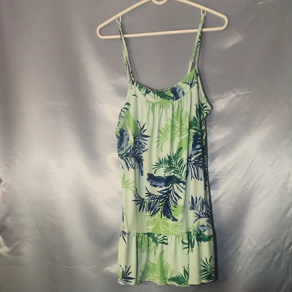 Tropical Print Sleep Dress - Picture 1 of 8